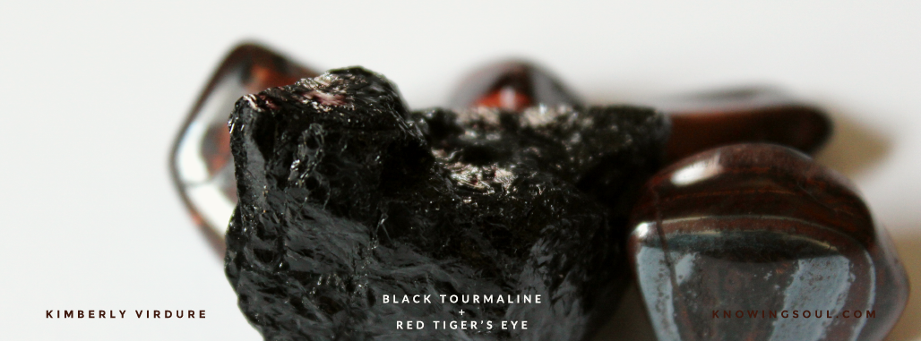 Black Tourmaline and Red Tiger's Eye