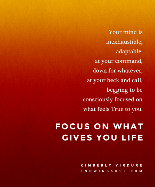 Focus on what gives you Life!